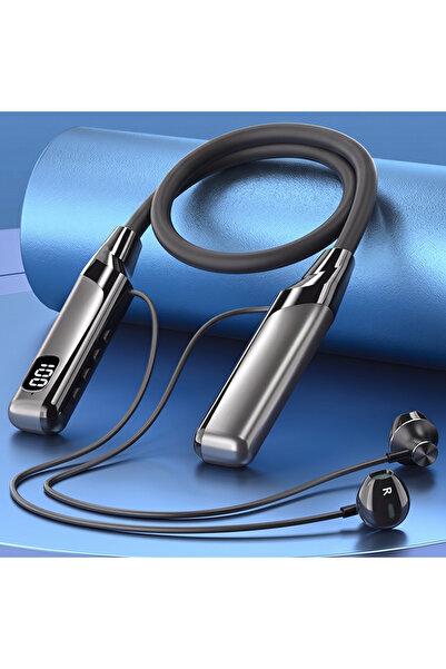 wiks Kablosuz Bluetooth Boyunluk Kulaklık Manyetik Kulaklık Mikrofonlu Rahat Kullanım Spor Kulaklığı