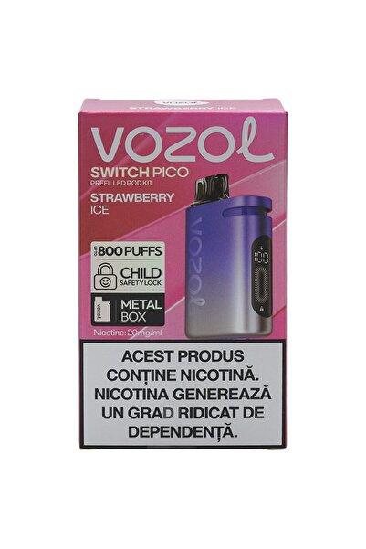 Leski Electronic Cigarette, Vozol, Switch Pico Rechargeable Strawberry Ice