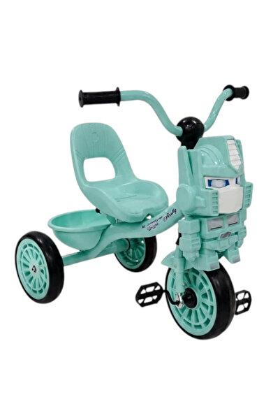 Leno Kids Robot Theme Tricycle With Rear Storage Basket & Easy-Grip Handlebars
