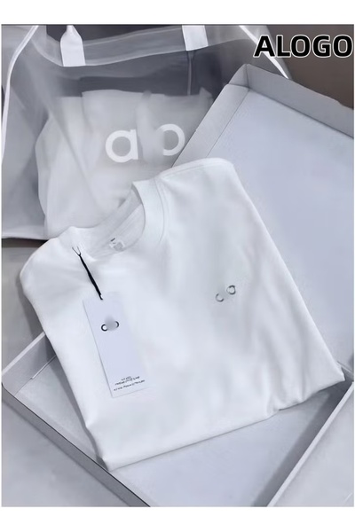 ALOGO Unisex Classic Crew Neck Loose Casual Cotton T-Shirt Summer Short Sleeve