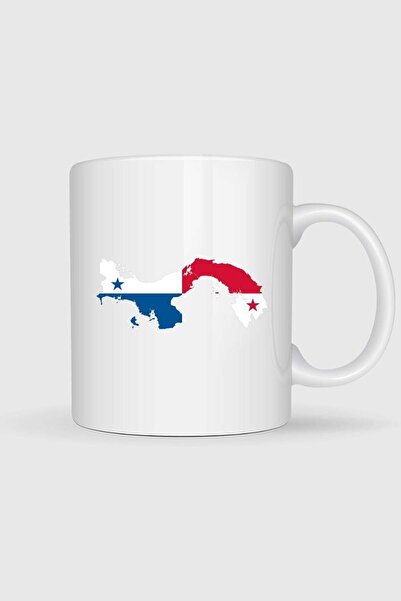 Bahriyeli Collection Panama Flag and Map Printed Mug
