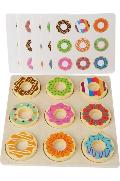 Generic Brand Wooden Play Donuts Educational Toy – Kids Donut Matching Game, ...