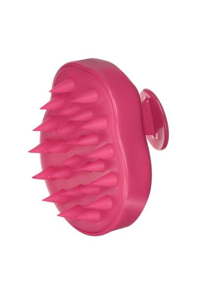 BAMI NETWORK Perie masaj capilar cu maner silicon fucsia 10cm