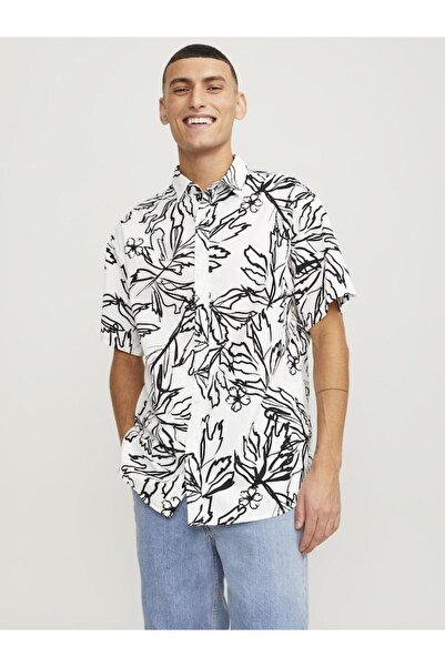 Jack & Jones Πουκάμισο "Tropical" λευκό