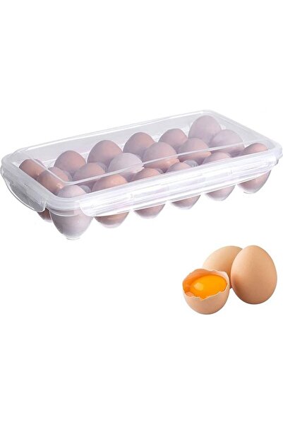 STARSTAR 18-compartment refrigerator egg organizer, with lid, egg rack, refri...