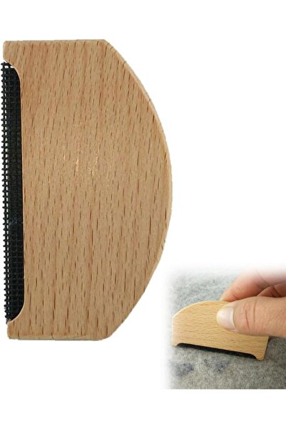 Morvena Picks Pieptene portabil din lemn pentru scame de pe haine, aparat de ...
