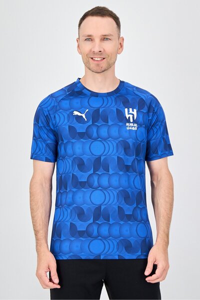 Puma Men Sportswear Fit Short Sleeve Al Hilal Training Jersey, Blue