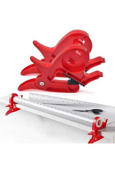 STARSTAR Red gift wrapping clips, wrapping paper cutter, 2-pack desktop clips...