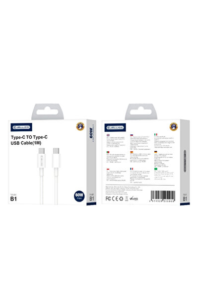 JELLICO Cablu USB-C la USB-C PD 60W pentru Macbook Pro Air cu încărcare rapid...