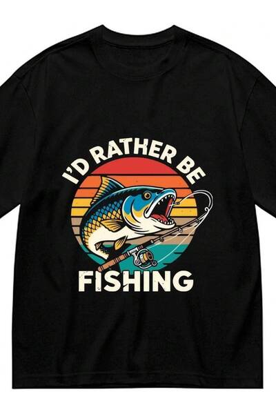 4Car Men's Shirt I'd Rather Be Fishing Garden-Shirt| Unisex Sweater Hoodie, V...