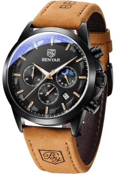 BY BENYAR Chronograph Analog Quartz Movement Stylish Sports Designer Wrist Wa...