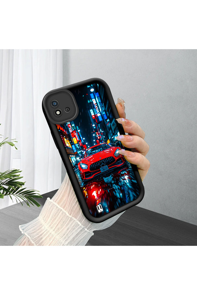 CHICASELUX غطاء سيليكون سريع وجميل للسيارة متوافق مع Realme C11 2021، تصميم ع...