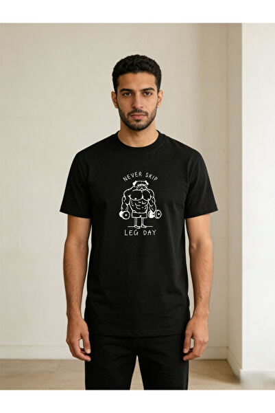 Take Two By Styli Men Black Graphic Print Short Sleeve T-Shirt