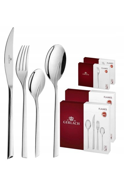 Gerlach SET DE TACÂME TACÂME LUCIOASE + FORCHETE DE PASTĂ FLAMES 60el 12os