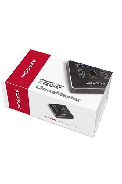 Axagon ADSA-M2C Stație de andocare, USB-C 3.2 Gen 2 - 2x M.2 NVMe SSD CLONE M...