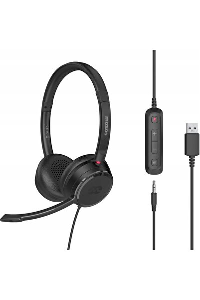NO BRAND Căști cu microfon USB pentru apeluri Skype Teams Pilot, confortabile...