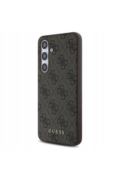 NO BRAND Husă din piele Guess 4G cu logo auriu metalic pentru Galaxy S24 FE