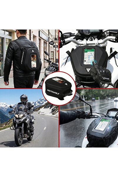 NO BRAND Geantă mare de șa pentru motocicletă, husă impermeabilă cu suport pe...