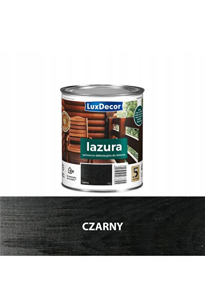 luxdecor LAZURA OCHRONNO-DECORATIVE PENTRU LEMN 2,2L NEGRU PENTRU GARDURI DE ...