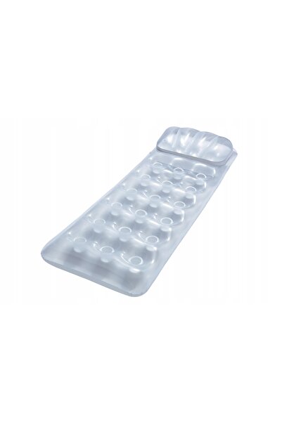 BESTWAY Saltea pentru piscină gonflabilă cu apă, cu pernă, de plajă, argintie...