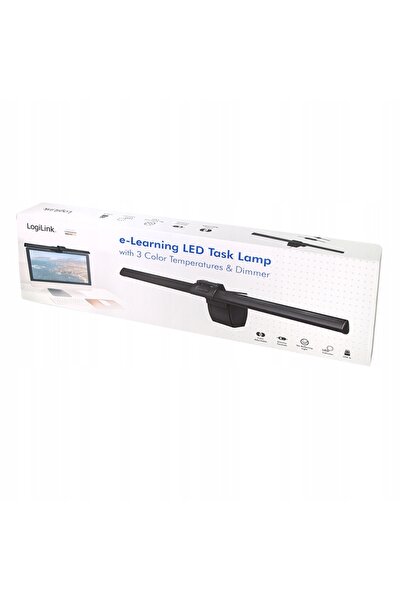 LogiLink Lampă de birou LED pentru monitor, dimmer USB, 3 culori de lumină