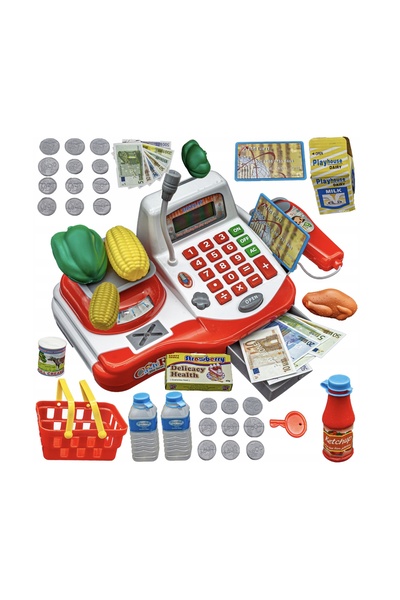 ChRLD Casă de marcat educațională pentru magazin - calculator, cântar, accesorii