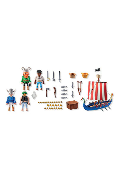 Playmobil Blocuri de construcție ASTERIX NAVEA PIRATĂ 4 FIGURI 71888