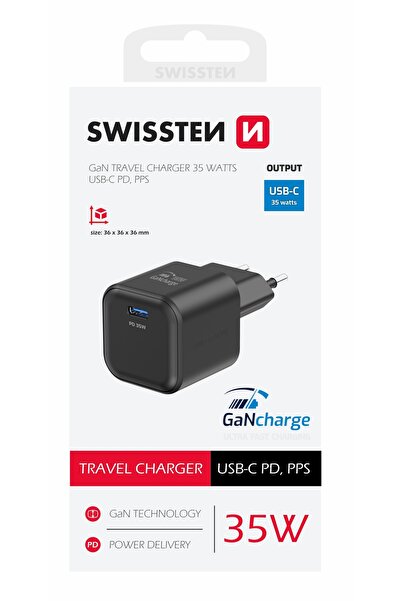 NO BRAND Încărcător de rețea compact de 35 W PD GaN USB-C pentru călătorii, d...