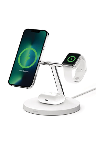 NO BRAND Belkin BOOST CHARGE PRO MagSafe 3-în-1 Încărcător prin inducție iPho...