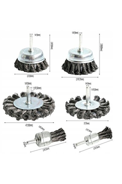 NO BRAND Perie de sârmă din oțel pentru rugină 70mm, tijă de 6mm
