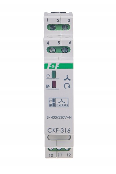 F&F DİZAYN CKF-316 Releu de verificare a secvenței de faze, a pierderii de fa...