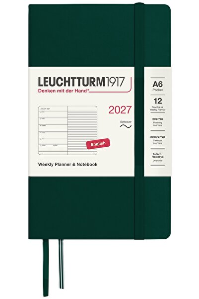 NO BRAND Agendă săptămânală cu caiet A6, planificator 2027 Leuchtturm1917