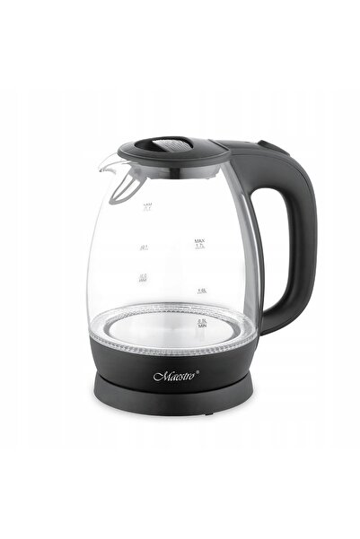 Maestro Fierbător electric MR-063 1,7L 2200W Sticlă Negru