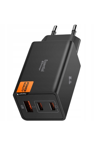 NO BRAND Încărcător de perete Spigen EE673EU GaN 67W USB-C PD 3.0 USB-A pentr...