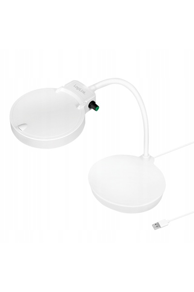 LogiLink Lampă de birou cu lupă, cu gât de gâscă, reglabilă, 8/36 dioptrii