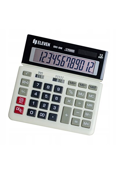 ELEVEN Calculator SDC-368, alimentat cu baterii și solar, 4 memorii