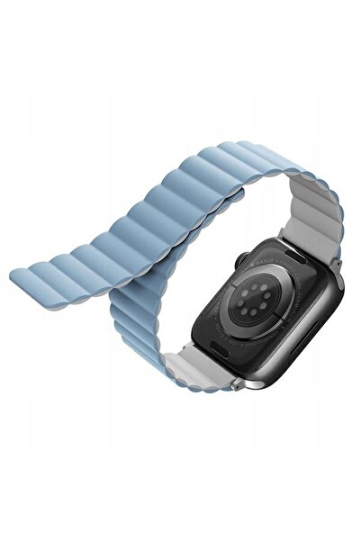 uniq Curea magnetică dublă Revix pentru Apple Watch 49/45/44/42 mm Albă