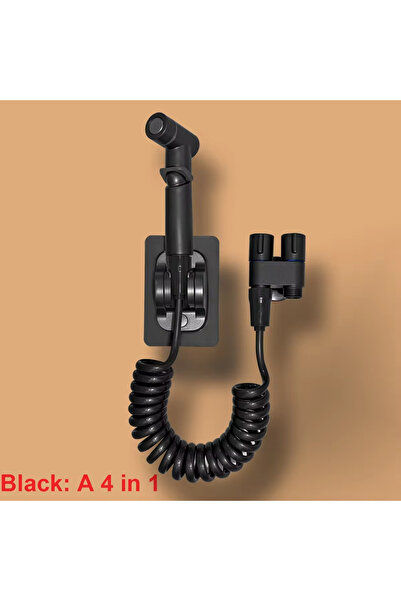 Choice Black A 4 in 1 Bidet Toilet Sprayer Set Spray Water Bathroom Handheld ...