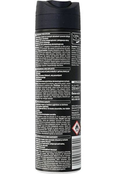 NIVEA 4 x MEN Black & White Invisible Original spray antiperspirant, 150 ml