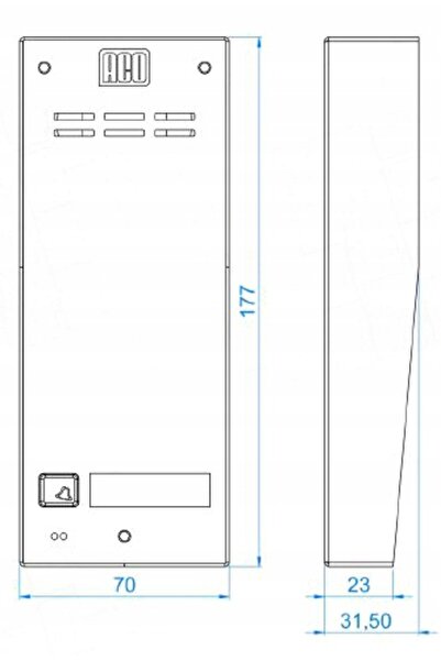 Aco Panou domofon digital FAM-P-1NPACC cititor RFID montat