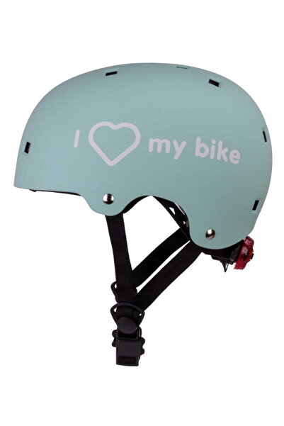 NO BRAND SUN BABY I Love My Bike Cască de copii verde mentă cu lumină (Mărime...