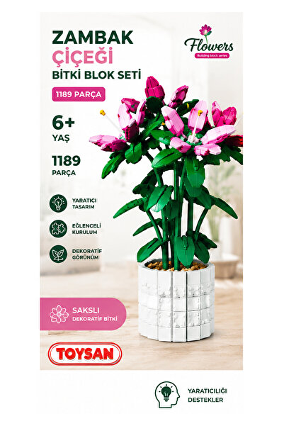 Toysan 1189 PARÇA BLOK ZAMBAK ÇİÇEĞİ