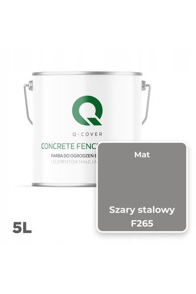 NO BRAND Vopsea pentru beton, pentru ziduri și garduri, Culoare Gri Oțel F265...