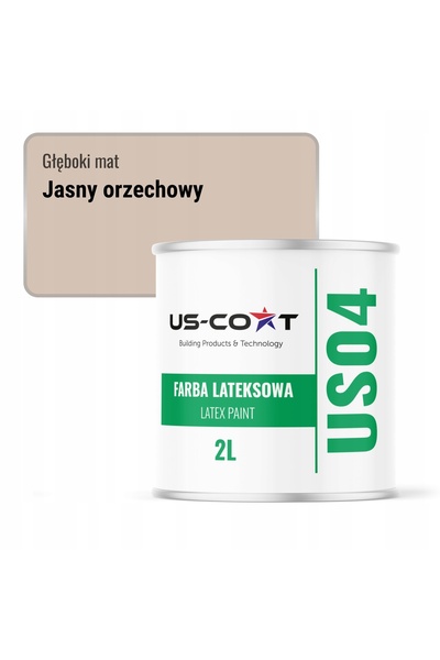 NO BRAND Vopsea latex pentru pereți, culoare nuc deschis, H4952, 2L, mată, pe...