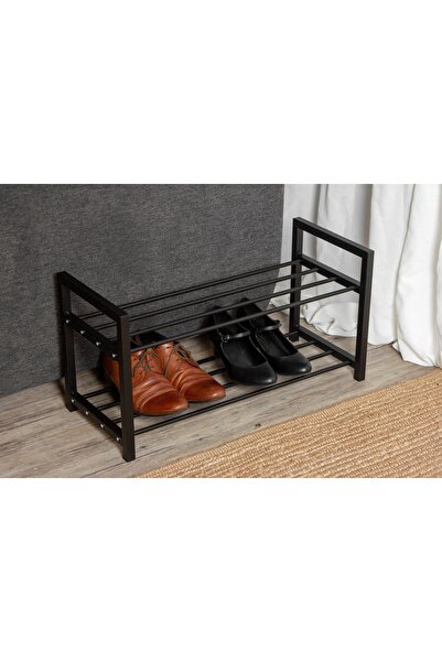 Brunbeste Dulap pentru pantofi cu rafturi, 2 niveluri, 61x30x30cm, negru, XL