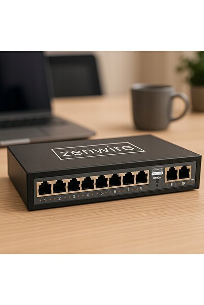 zenwire Switch 1028 fast Ethernet, 10 porturi, funcție PoE