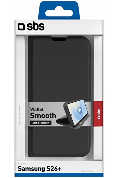 NO BRAND Husă SBS tip portofel netedă pentru Samsung Galaxy S26+ Negru