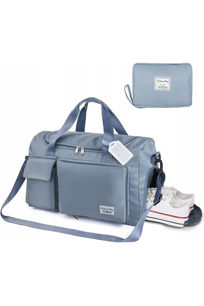 flintronic Geantă de călătorie pliabilă, impermeabilă, de weekend, 35 L, 3-în...