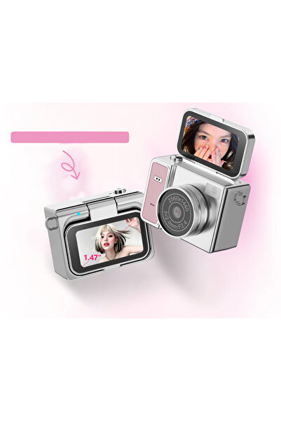 NO BRAND Cameră XREC X7 Mini video RETRO 2K, breloc pandantiv cu ecran rotativ