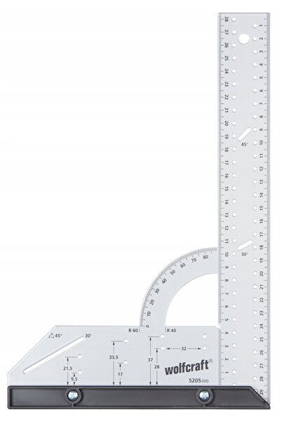 Wolfcraft Echer universal de tâmplar 200x300 mm instrument de măsură WF5205000